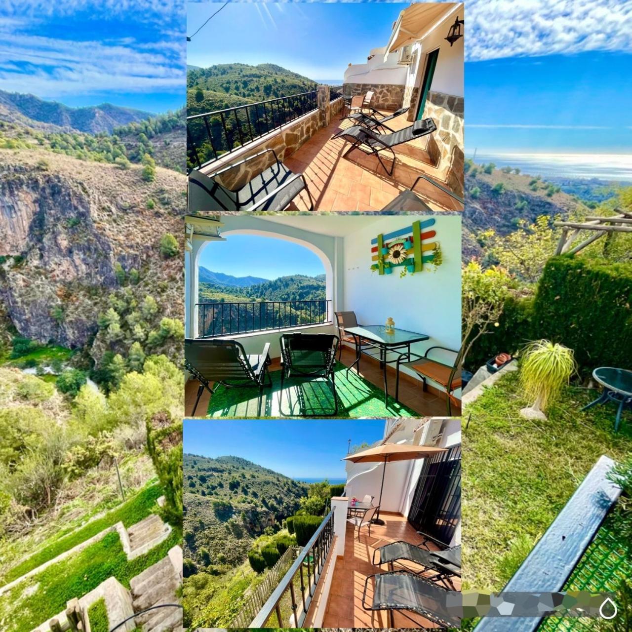Apartamentos Axarquia , Frigiliana, Terraza Privada Con Vistas A La Montana Rio Y Al Mar Dış mekan fotoğraf